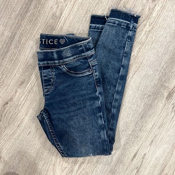 2 pair Justice jeans size 8 slim - Picture 5 of 9